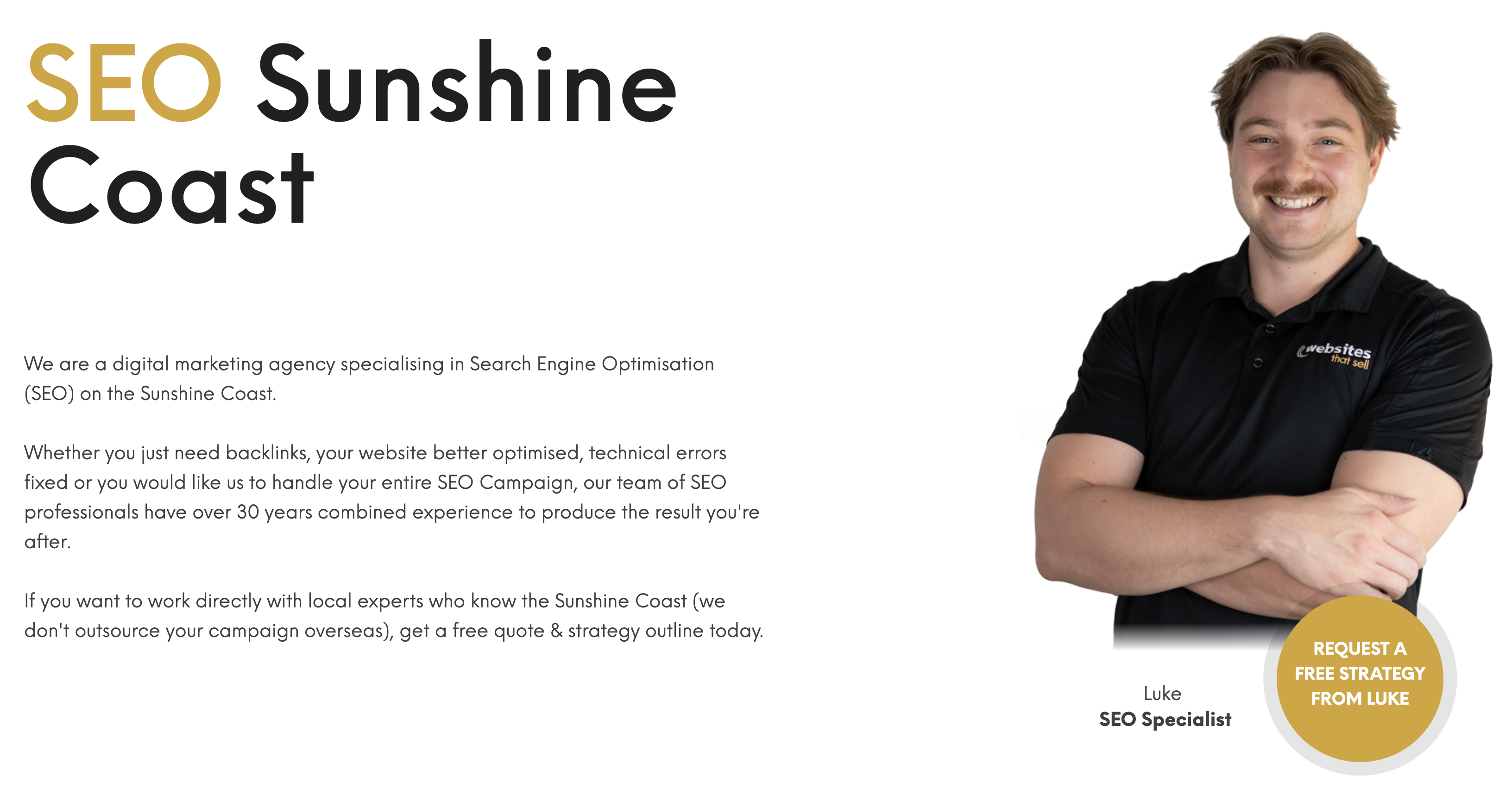 location specific landing page from websites that sell 